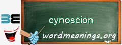 WordMeaning blackboard for cynoscion